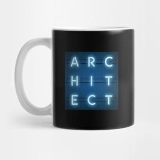 Architect Neon Sign Boxed Typography Mug